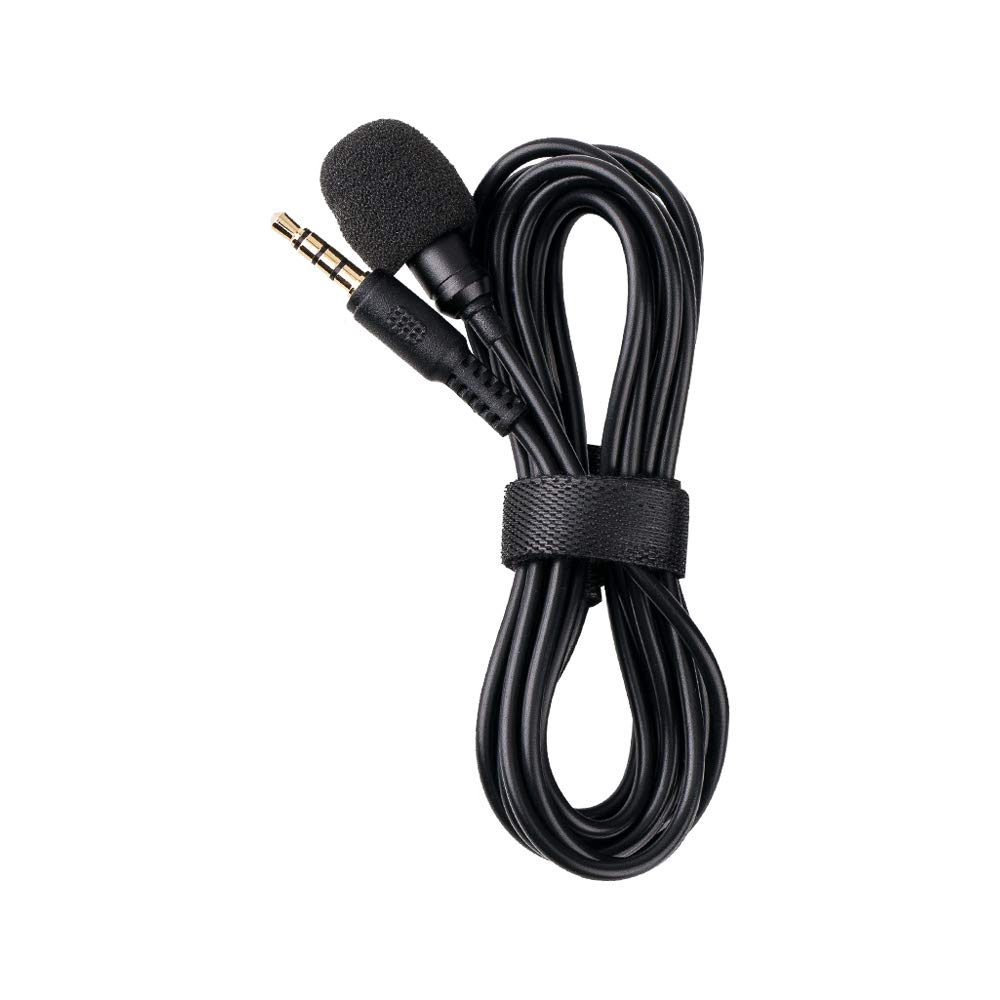 Kiwifotos Microfono lavalier omnidirezionale, microfono lavalier a condensatore TRS TRRS da 3,5 mm per videocamera Videocamere PC Smartphone Videocamere ZOOM Handy Recorders (2 m / 6,6 ')