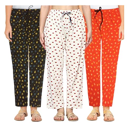 Image of AFRA Printed Cotton Pyjama Combo Pack of 3