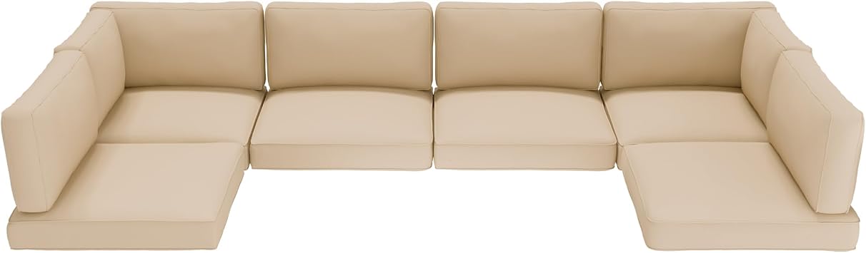 Betterland Outdoor Cushions for Patio Furniture, Replacement Patio Cushion for Outdoor Sectional, Water-Resistant and Spongy Cushions for Patio Sofa Sets, Brown