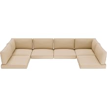 Betterland Outdoor Cushions for Patio Furniture, Replacement Patio Cushion for Outdoor Sectional, Water-Resistant and Spongy Cushions for Patio Sofa Sets, Brown