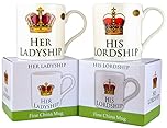 The Leonardo Collection His Lordship & Her Ladyship Fine China Set of 2 Mugs in Individual Gift Boxes