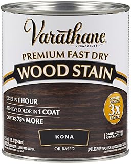 Rust-Oleum 262010 Varathane Fast Dry Wood Stain Quart, Kona