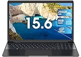 SGIN Laptop 15,6 Zoll, 8 GB RAM 256 GB SSD,11 Home System Prozessor Celeron N4020 (bis zu 2,8 GHz), Laptop PC mit 2 x USB 3.0 (schwarz)