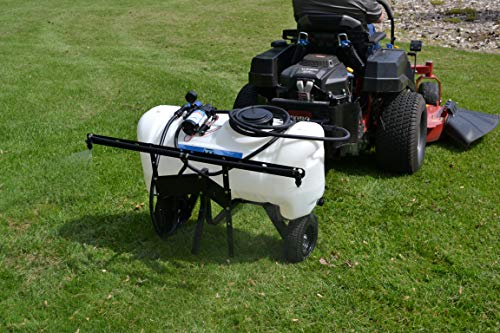 Master Manufacturing 25 Gallon Deluxe Lawn Trailer Broadcast Sprayer, 2.2GPM White