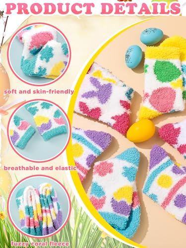 Image of Skicuff 6 Pairs Women Fuzzy Socks Bulk Slipper Warm Sleeping Crew Socks for Women Men Microfiber Soft Holiday Teacher Gifts