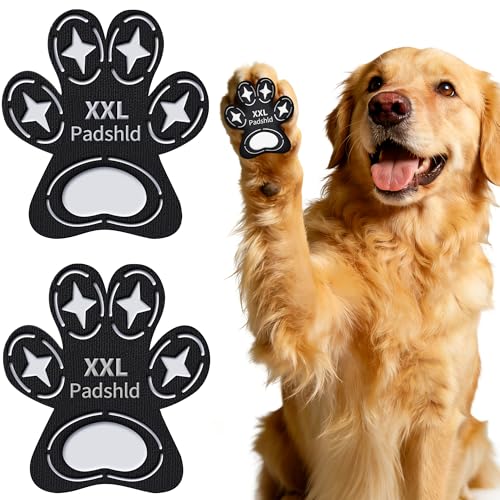 Padshld Dog Paw Protectors, Anti Slip Paw Pads for Dogs - Traction Grips for Senior Dogs & Puppies on Hardwood Floors, Paw Stickers for Dog Feet with Secure Grip 6 Sets (24 Pcs) XXL