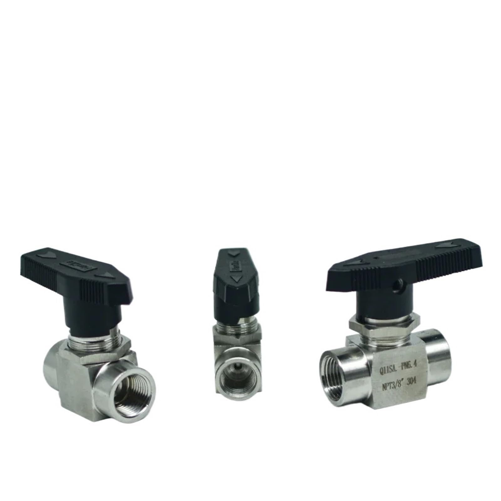 Zawór kulowy do montażu panelowego ze stali nierdzewnej 304/316L, gwint wewnętrzny BSP/NPT, 0.3 cm do 1.3 cm, NPT-SS304)
