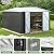 WKM Outdoor Storage Shed, Utility Metal Tool Storage with Lockable Doors and Updated Frame Structure, Metal Garden Shed for Backyard, Patio Lawn, Black, White (White, 10x12 FT)