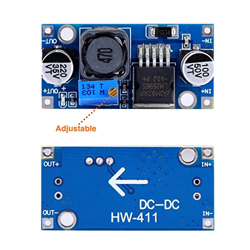 Yizhet 5 Pièce DC-DC Convertisseur Abaisseur de Tension 3.2-40V à 1.25-35V Alimentation Abaisseur Module Regulateur Tension Step Down Module Ajustable