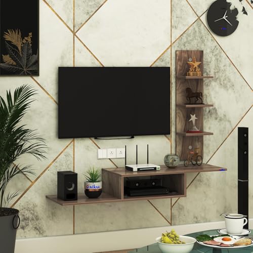 Image of Thomas Engineered Wooden TV Unit /TV Stand /Wall Mounted TV Unit /TV Cabinet /TV Entertainment Unit (CoachWood) - Ideal for Upto 43 inch(D.I.Y)