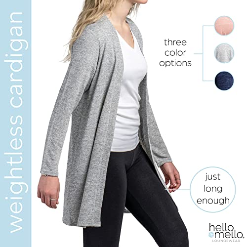 Hello Mello Open Front Weightless Women's Cardigan Ultra Soft Knit Lightweight Kimono Dressy Cardigan with Long Sleeves4