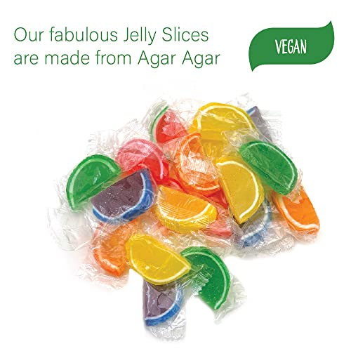 Jelly Slices Assorted Fruit Candy, Individually Wrapped, Vegan, Gluten Free, 2 Pound Bag #TOP1