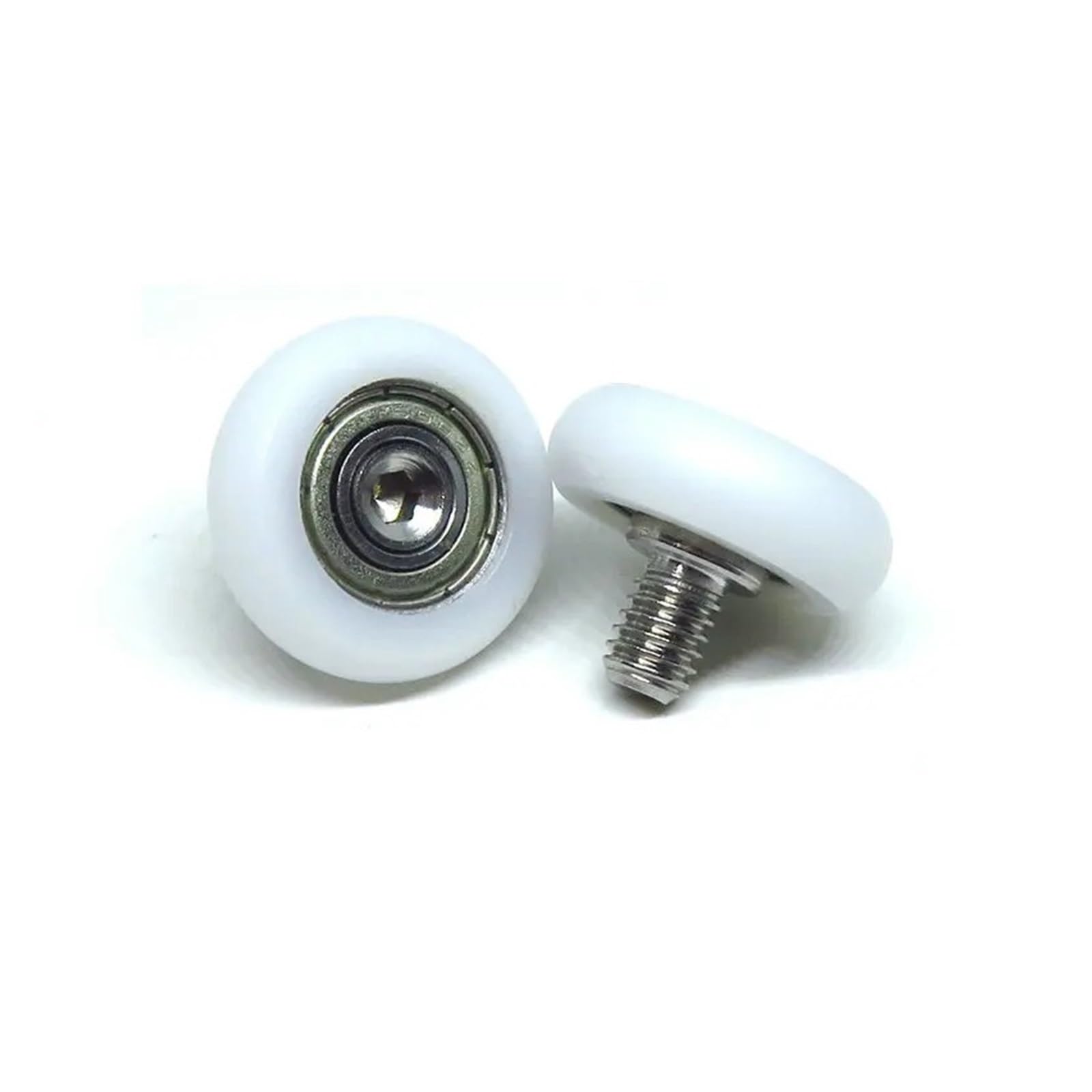 FQJYXWEWL 4 Pieces BSR69622-7C1L8M6 POM Round Pulley with M6 Screw OD 22mm Nylon Coated Plastic Bolt Roller