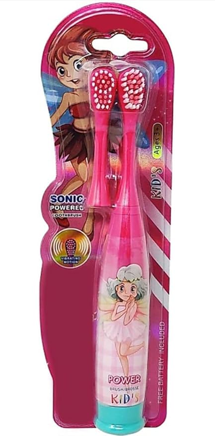 GORGEOUS FEMME Battery Powered Electric Toothbrush for Girls with extra toothbrush head Electric Toothbrush for Kids Pack Of 1