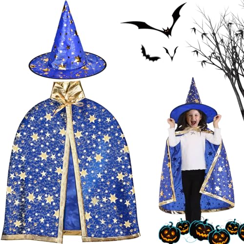 Disfarce de Halloween para crianças, capa de mágico, capa de Halloween, festa de disfarces de Halloween cosplay cenário de atuação acessórios de disfarces