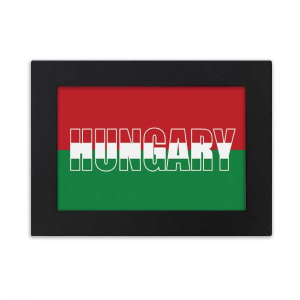 Cadre photo noir drapeau Hongrie 5x7 pouces peinture image multicolore bureau 10.2x15.2