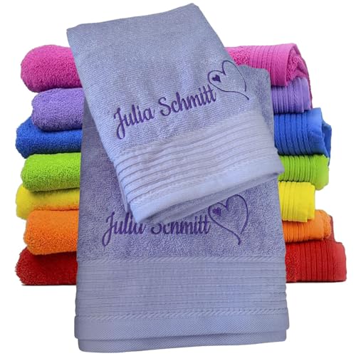 Serviette Personnalisée prénom, liteau fantaisie, 4 tailles, 30 coloris, 28 motifs au choix, 450gr/m2, éponge 100% coton