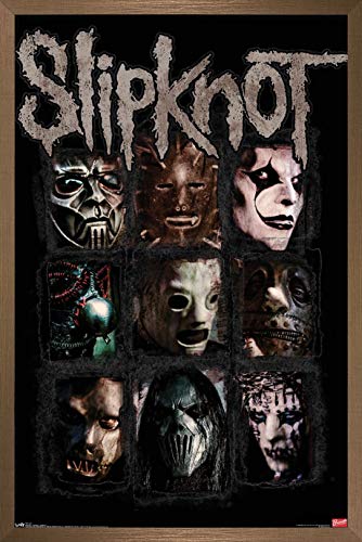 Trends International Slipknot - Masks 08 Wall Poster, 22.375" x 34", Bronze Framed Version