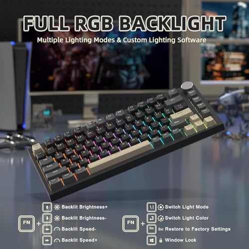 Clavier de jeu mécanique ATTACK SHARK K85 filaire 75% rétroéclairé RVB