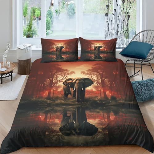 Parure de lit double 200x200 housse de couette microfibre fermeture éclair 3D