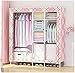 Armoire portable Armoire en tissu Armoire en tissu simple Armoire de rangement pour vêtements pliante Armoire à combinaison anti-poussière Armoire penderie Porte-vêtements Armoire portable (Coule