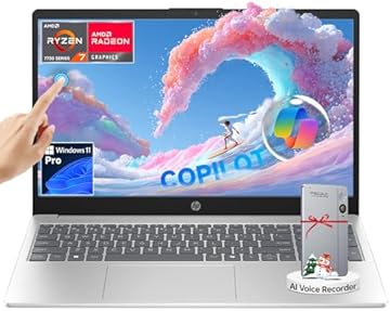 2025 15.6" Touchscreen Business Laptop, AMD Ryzen 7 7730U (8-Core, Beats i7-1355U), 32GB RAM 1TB SSD, Numeric Keyboard, Copilot Key, Wi-Fi 6, Windows 11 Pro, w/AI Voice Recorder