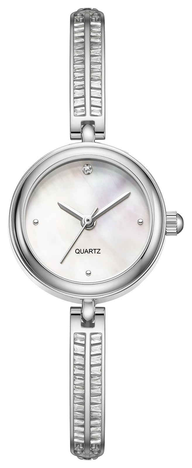 findtime Elegant Armbanduhr Damen 3 ATM Wasserdicht Leichtes Mini Damenuhr Analog Quarz Armbanduhren Verstellbare Damenuhren Verstellbar Strass Armkette Armband Uhr