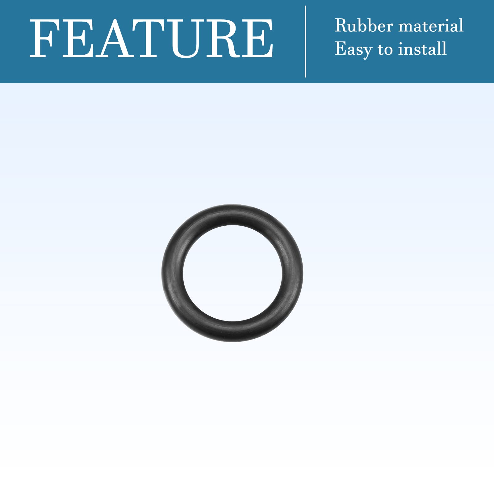 QUARKZMAN 15mm x 10mm x 2,5mm Nitrilo Goma Juntas Tóricas x 50uds Redondo Junta Arandela para Grifo Plomería Reparación Sellado Conexión [Negro]