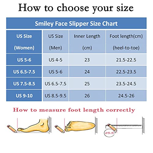 Depiyorsn Happy Face Slippers Retro Cozy Comfy Plush Warm Slip-On Slippers Winter Soft Fuzzy Indoor House Shoes With Memory Foam For Men Women… #TOP1