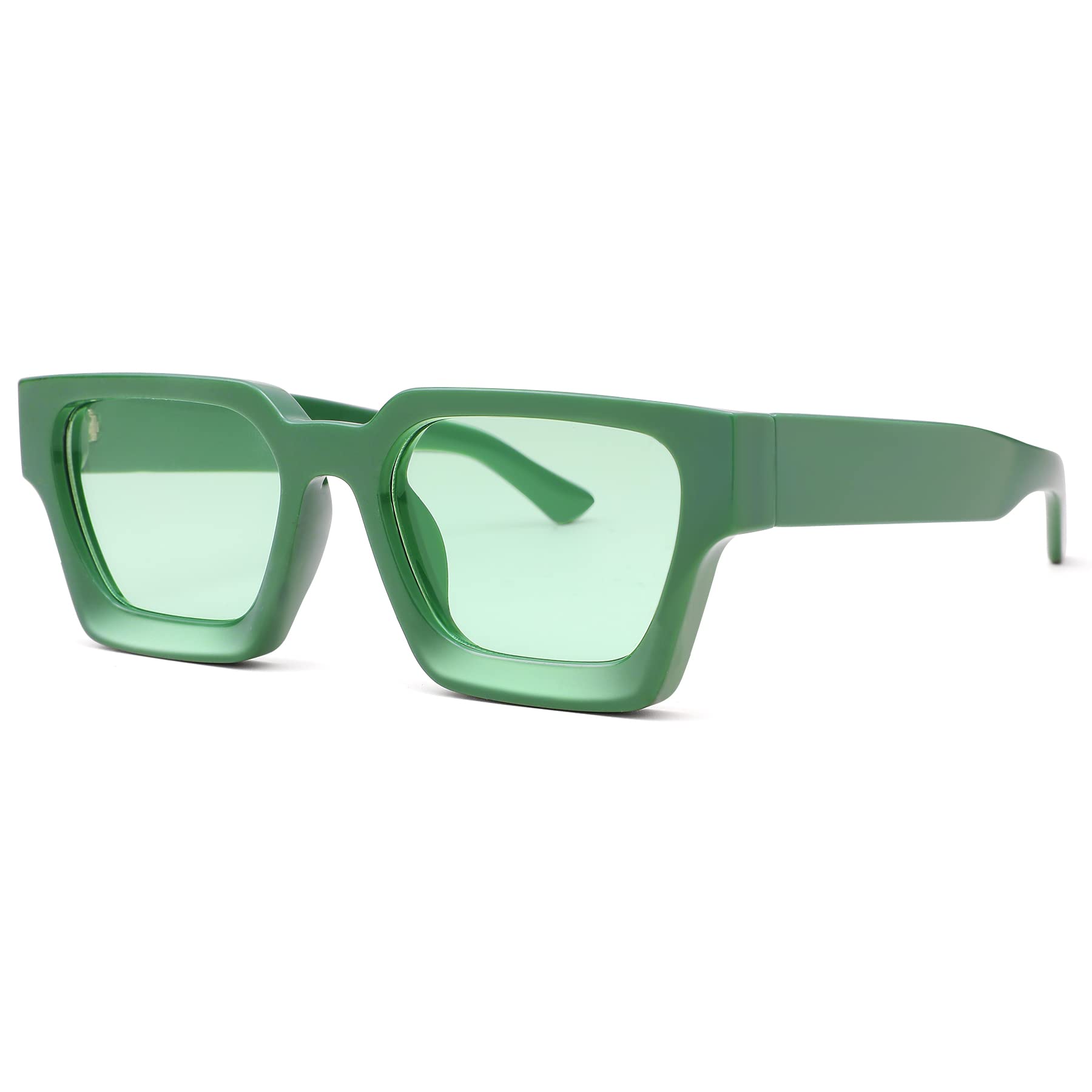 Square Sunglasses for Men Women Fashion Chunky Rectangle Shades UV400 Protection Sun Glasses