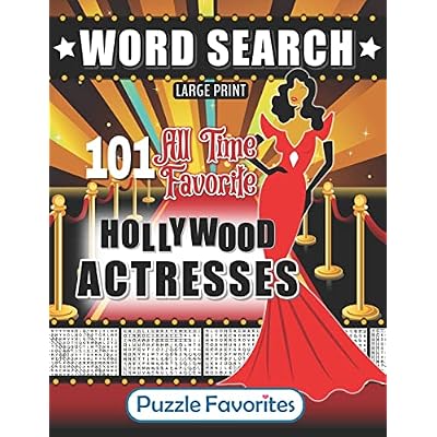 Hollywood Word Search - 101 All Time Favorite Actresses Large Print Puzzle Book