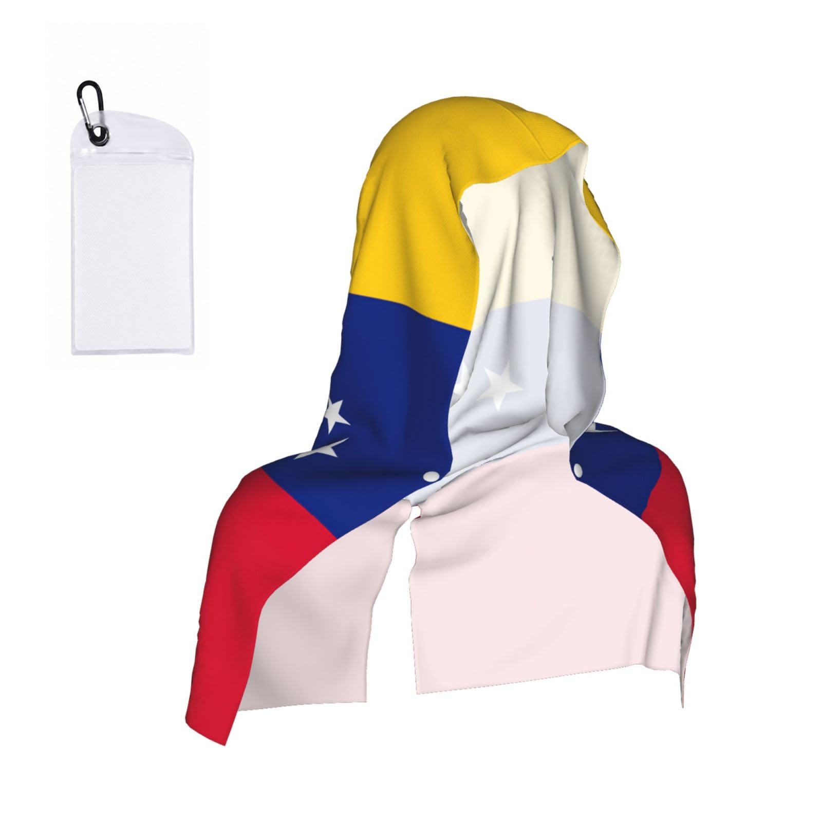 DUWAA Flag Of Venezuela Print Reusable Hoodie Cooling Neck Wrap, Hot Weather Outdoor Sports Workout Head Towel For Stay Chill
