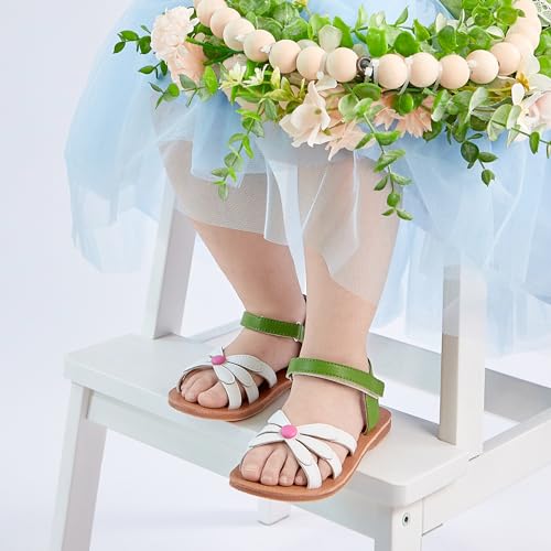 Image of GINFIVE Toddler Girls Sandals Little Girls Kids Summer Shoes Toddler Sandals