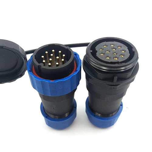 SD28 28MM 12Pin Pair Industrial Power Cable Connector,Waterproof Connector Plug