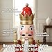 Sunnydaze Arnold The Strong 4ft Nutcracker Christmas Decor - Indoor Traditional Wooden Christmas Nutcracker Decor Statue
