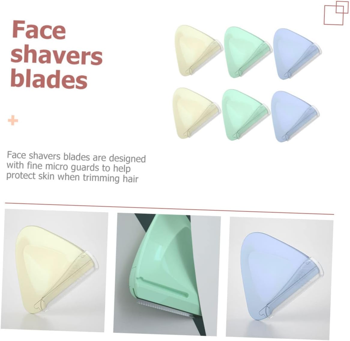 6Pcs Simple Eyebrow Trimmer for Women, Plastic Stainless Steel