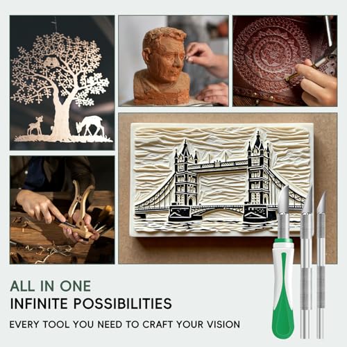 image for Oebruel 16 Pcs Professional Craft Knife Set, Precision Craft Knife wit