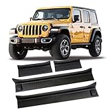4PCS for Jeep Gladiator Door Sill Guards Kit for 2018-2025 Jeep Wrangler Accessories Door Entry Guard Protector for 2020-2024 Jeep Gladiator JT Accessories Car Door Sill Protector for Jeep Wrangler JL