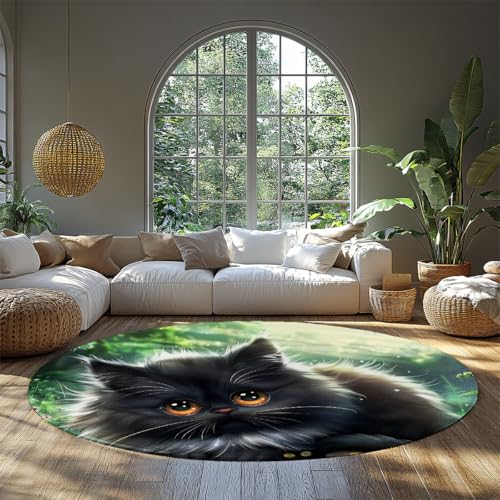 Tapis de sol chat noir pour chambre de bébé cocooning et douce - 3