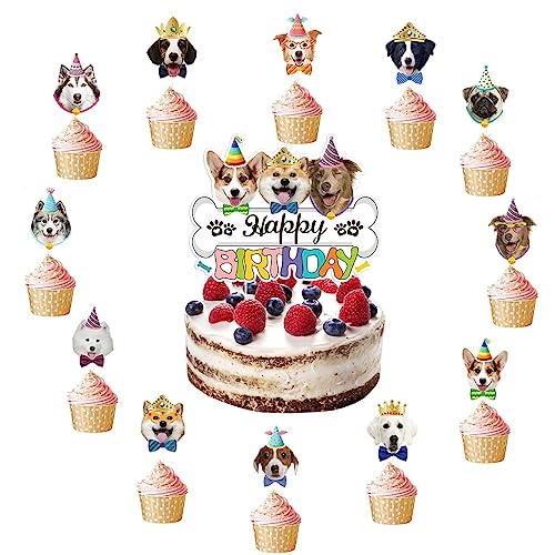 Happyyami 32-teiliges Haustier-Kuchen-Deko-Set – Niedliche Hundetopper Für Cupcakes, Kuchen & Party
