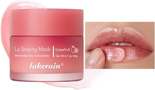 Sleeping Lip Mask, Long-Lasting Nourish & Hydrate, Balm, Oil, Skin Care, Moisturizing Lines Night Sleep Anti-chapped Cream (03# Grapefruit)