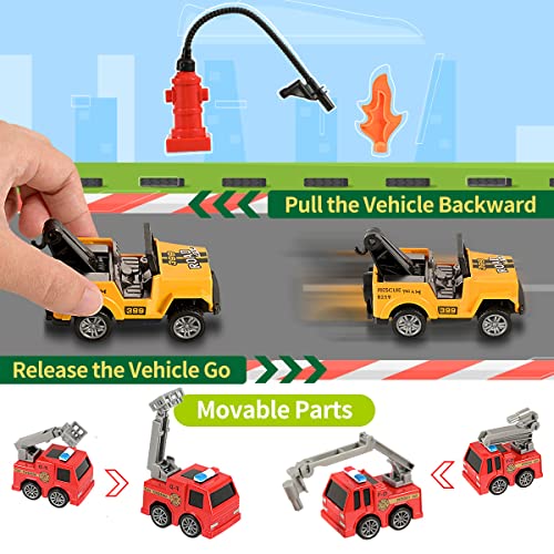 Movinpe Cars Advent Calendar For Kids Boys 2022 Christmas, 24 Pull Back Vehicles Helicopter Construction Vehicles Fire Truck Car Countdown Days To Christmas Holiday Gifts For Son Grandson Girls #TOP3