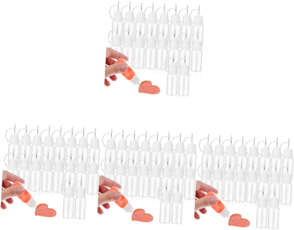 NOLITOY 80pcs Bottle Glue Fine Tip Glue Shaker Dispenser DIY Craft Adhesive Bottles