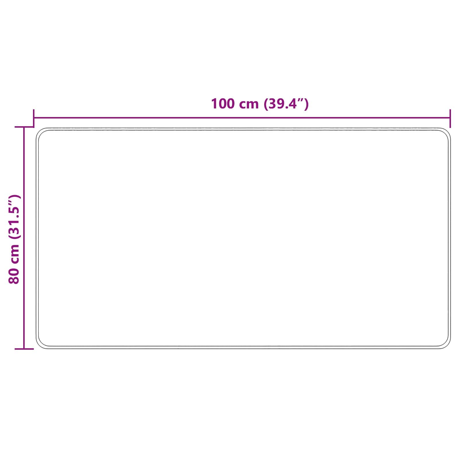 Marsa Tapis de couloir jaune 80 x 100 cm en polyester et PVC lavable antidérapant à poils courts pour couloir, chambre à coucher moderne et protège le sol