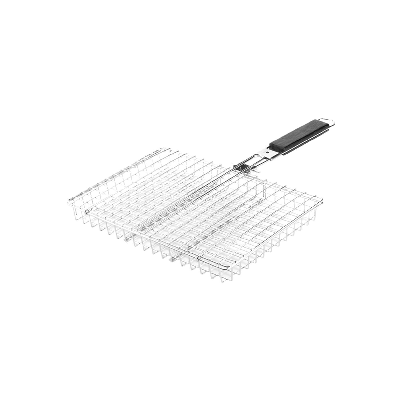 Cestino for grigliare il pesce for barbecue Accessori durevoli for griglia Porta clip compatibile for bistecche di carne da campeggio all'aperto
