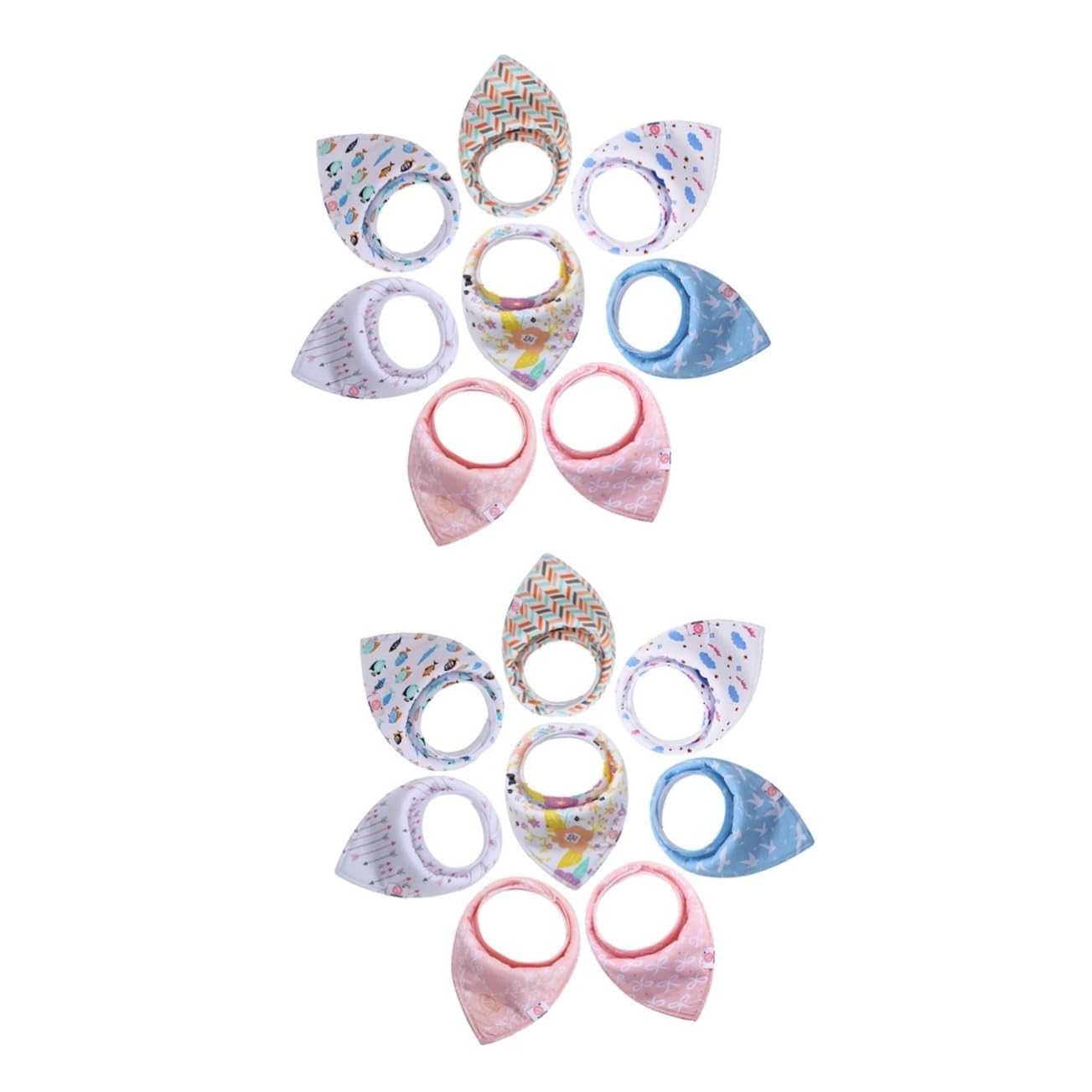 UPKOCH 16pezzi Bavaglini Bandana Per Assorbenti e Lavabili Per Teething e Svezzamento Design Per e Ragazze