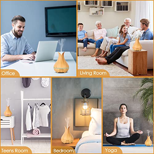 Grevol Aromatherapy Diffuser With Essential Oils Included, 150Ml Small Cute Aroma Diffuser With 15 Color Led Light&3 Times, Waterless Auto Off Essential Oil Diffusers For Home Bedroom(Wood) #TOP3