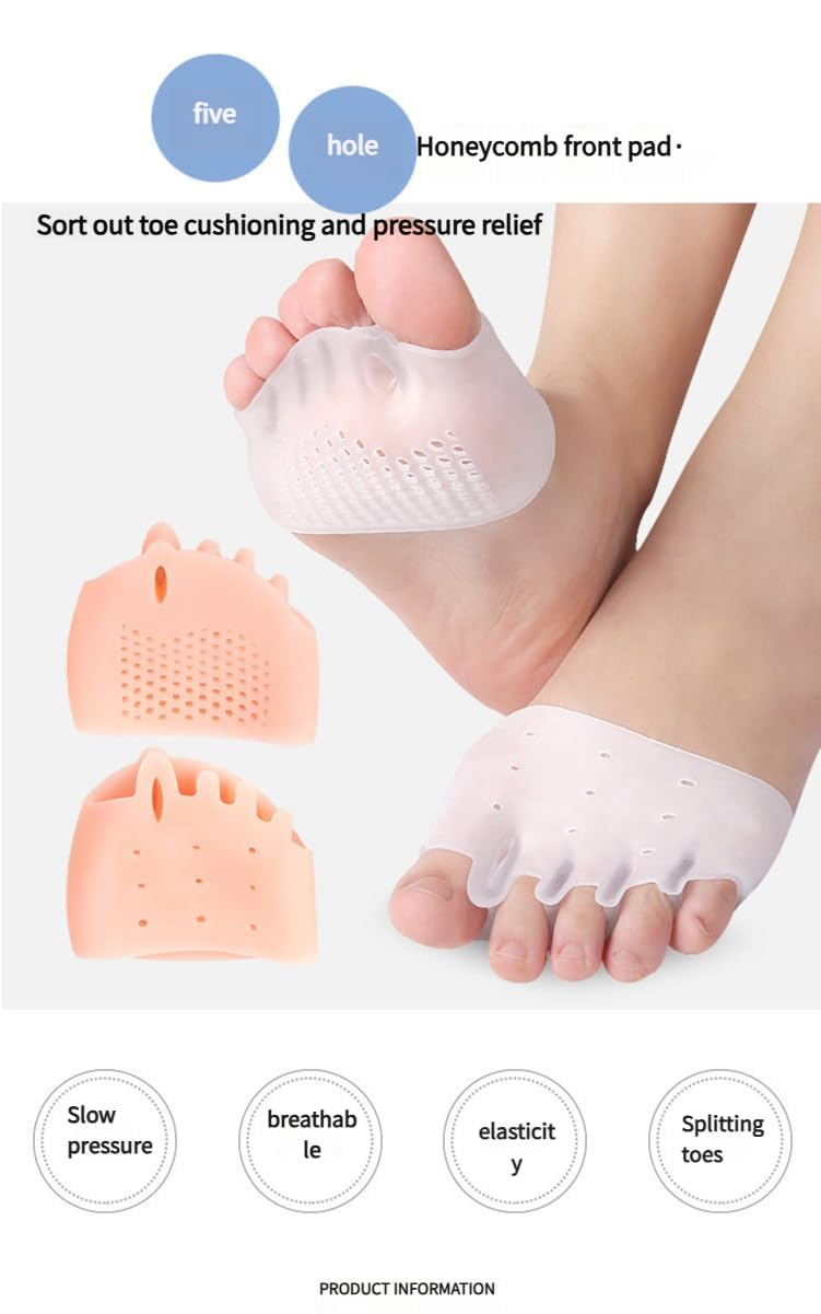 Hyggear Separatore per dita dei piedi in silicone per donne, separatore per dita a martello, separatore per dita dei piedi in silicone morbido per uomini e donne, correttore per bunion, cuscinetti met