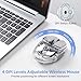 MIKIBY Q9 Wireless Mouse, 2.4G/BT Dual Mode, 4 Adjustable DPI (800-4800), Ultra-Quiet Click, Bluetooth Mouse with RGB Breathing Light, 500mAh Long Battery, Portable for PC/Laptop/Mac/Tablet(Silver)