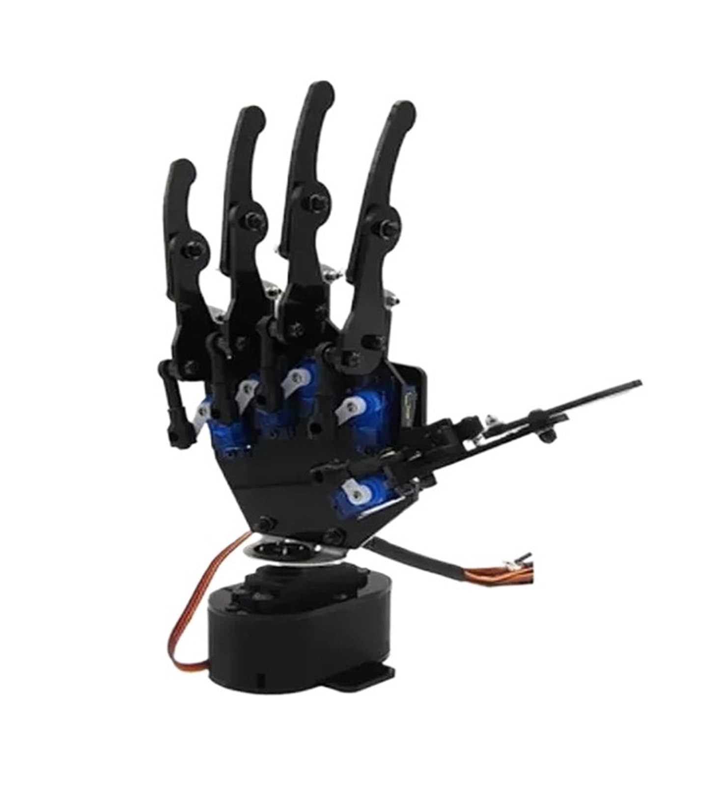 Robotic Bionic Robot prawa/lewa dłoń, mechaniczny silnik ramienia pięć palców z systemem sterowania do nauczania robotyki, szkolenia (lewa ręka)